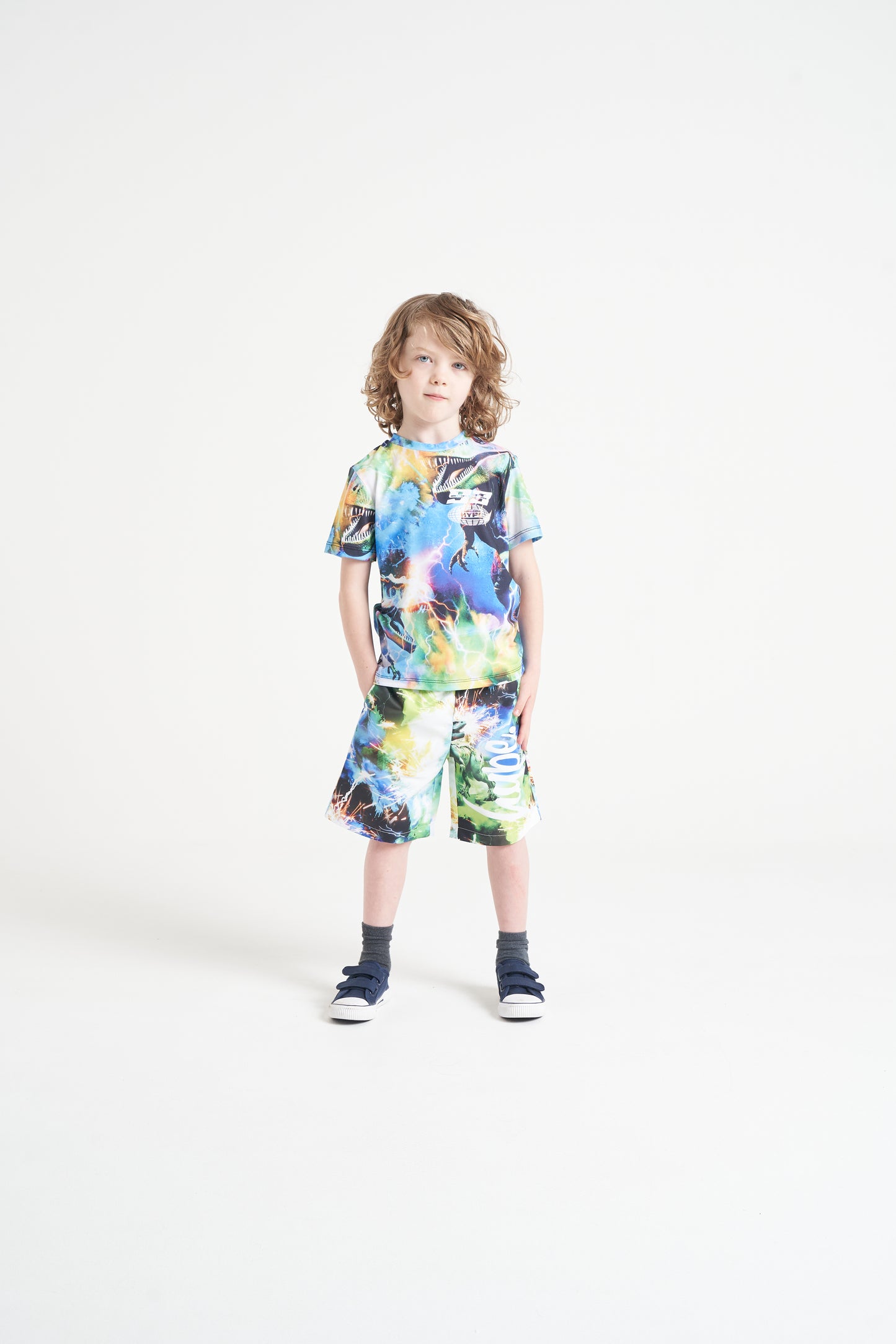 Hype Boys Multi Bionic Dinosaur Swim Shorts
